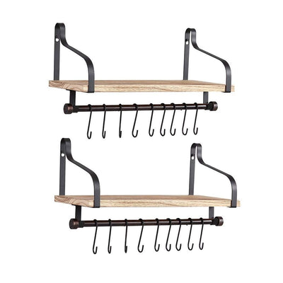 Levede Floating Shelf Brackets Wall Shelves Mount Display Rack Storage Hook 2pcs Payday Deals