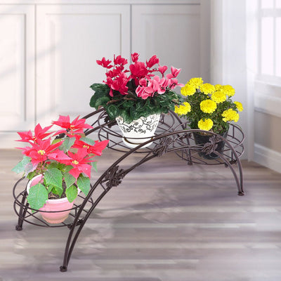 Levede Plant Stand Outdoor Indoor Metal Flower Pots Rack Corner Planter Shelf Payday Deals