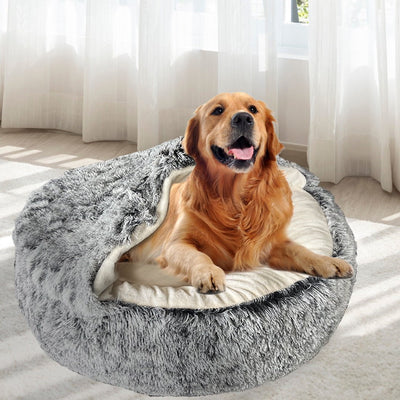 PaWz Pet Dog Calming Bed Warm Soft Plush Sleeping Removable Cover Washable XL