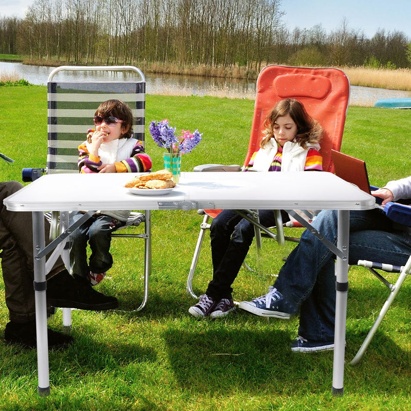 Folding Camping Table Aluminium Portable Picnic Outdoor Foldable Tables 120CM - Payday Deals