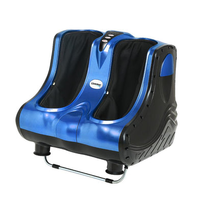 Livemor 3D Foot Massager Roller Machine Ankle Calf Leg Shiatsu Kneading Blue