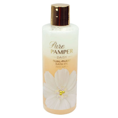 Lulu Grace Pure Pamper Daisy Dual-Phase Bath Oil Orange Bottle 260ml Body Care
