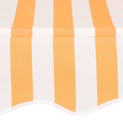Manual Retractable Awning 300 cm Orange and White Stripes Payday Deals