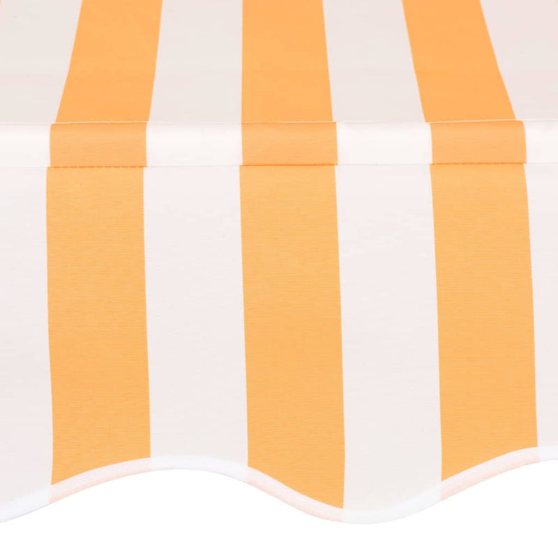 Manual Retractable Awning 350 cm Orange and White Stripes Payday Deals