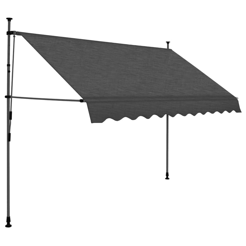 Manual Retractable Awning with LED 300 cm Anthracite Payday Deals