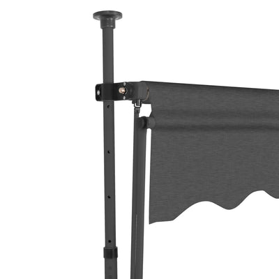 Manual Retractable Awning with LED 300 cm Anthracite Payday Deals