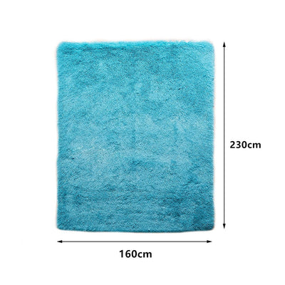 Marlow Soft Shag Shaggy Floor Confetti Rug Carpet Decor 160x230cm Blue Payday Deals