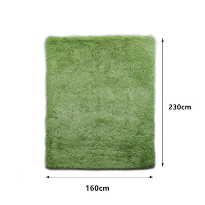 Marlow Soft Shag Shaggy Floor Confetti Rug Carpet Decor 160x230cm Green Payday Deals