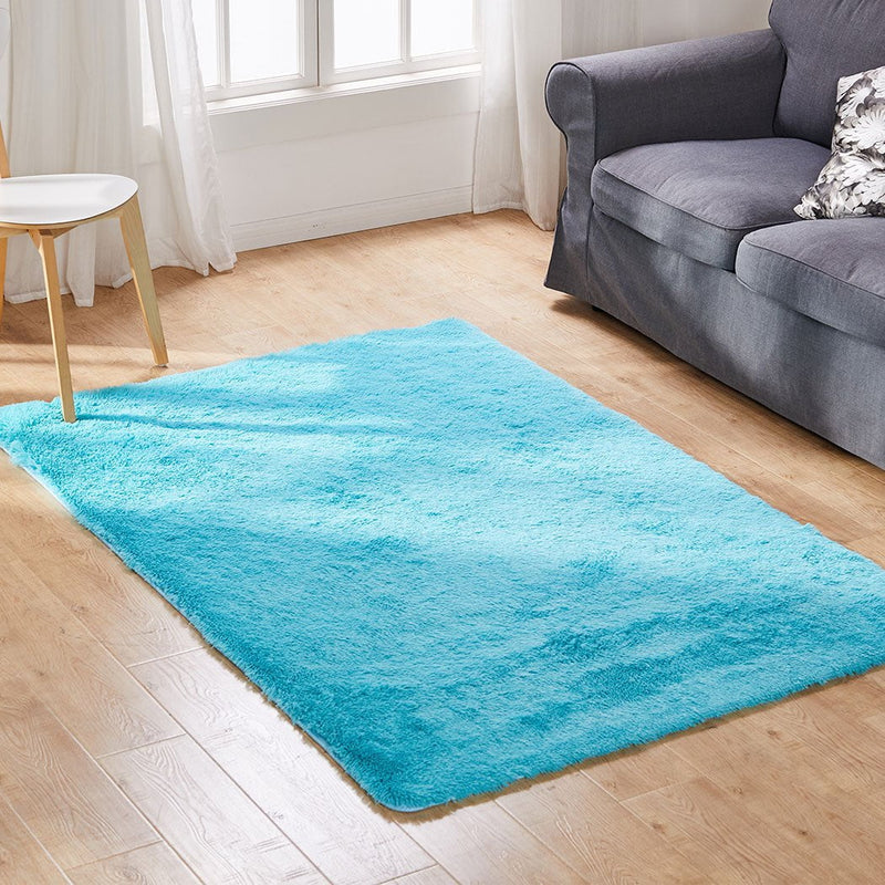 Marlow Soft Shag Shaggy Floor Confetti Rug Carpet Decor 200x230cm Blue Payday Deals