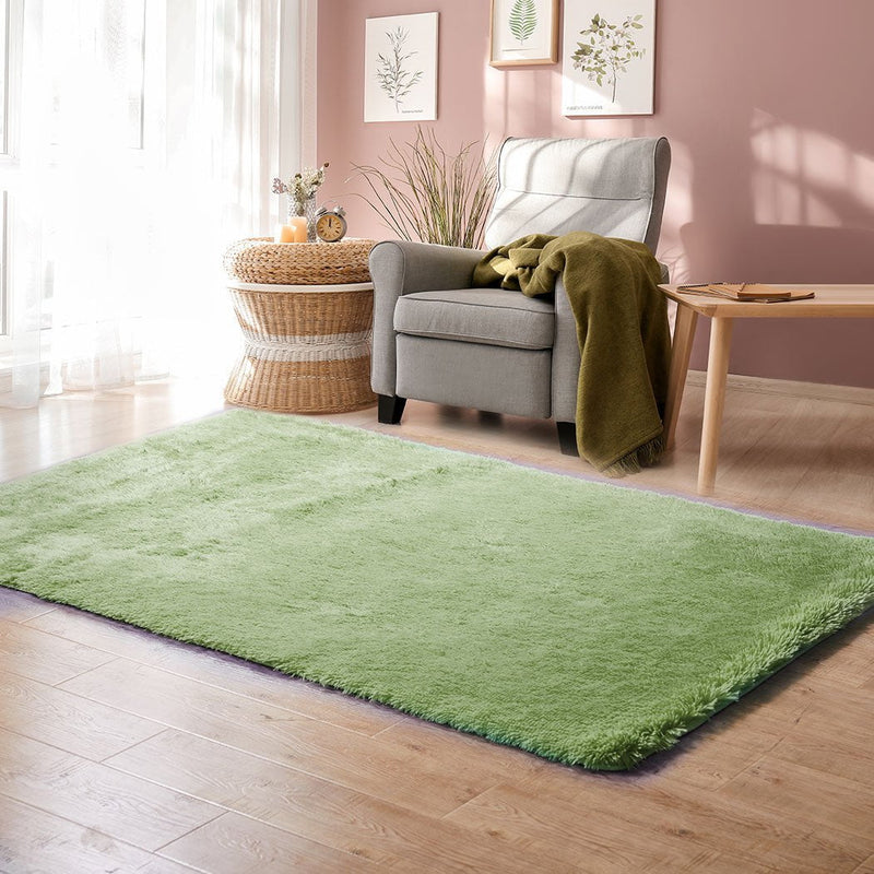 Marlow Soft Shag Shaggy Floor Confetti Rug Carpet Decor 200x230cm Green Payday Deals