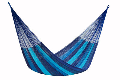 Mayan Legacy King Size Cotton Mexican Hammock in Caribbean Blue Colour Payday Deals