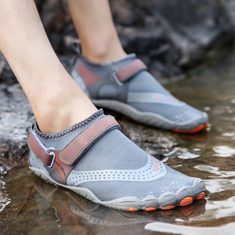 Men Women Water Shoes Barefoot Quick Dry Aqua Sports Shoes - Grey Size EU39 = US6 Payday Deals