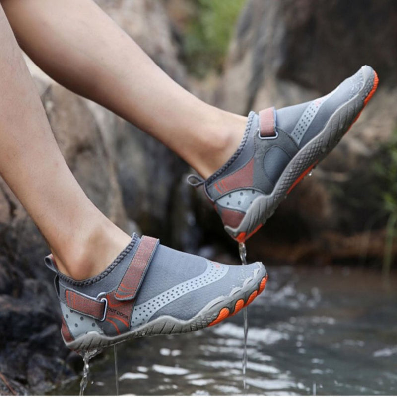Men Women Water Shoes Barefoot Quick Dry Aqua Sports Shoes - Grey Size EU45 = US10 Payday Deals
