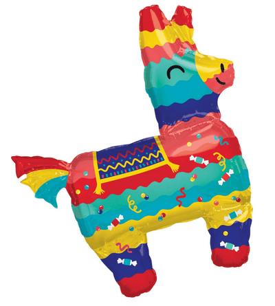 Mexican Taco Fiesta SuperShape Donkey Pinata Foil Balloon