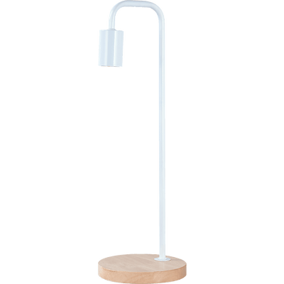 Modern Table lamp Desk Light Timber Base Bedside Bedroom White Payday Deals