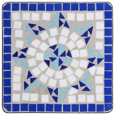 Mosaic Side Table Blue and White Ceramic Payday Deals