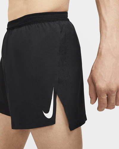 Nike Men's AeroSwift Dri-Fit Length Running Shorts 4"/10cm - Black/White Payday Deals