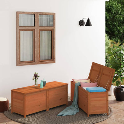 Outdoor Cushion Box Brown 150x50x56 cm Solid Wood Fir Payday Deals