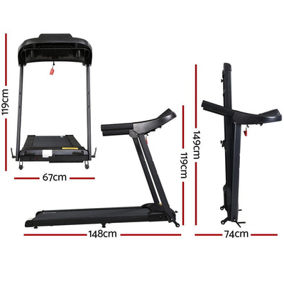 OVICX Electric Treadmill Home Gym Exercise Machine Fitness Equipment Compact Payday Deals