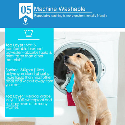 PaWz 2 Pcs 120x120 cm Reusable Waterproof Pet Puppy Toilet Training Pads Payday Deals