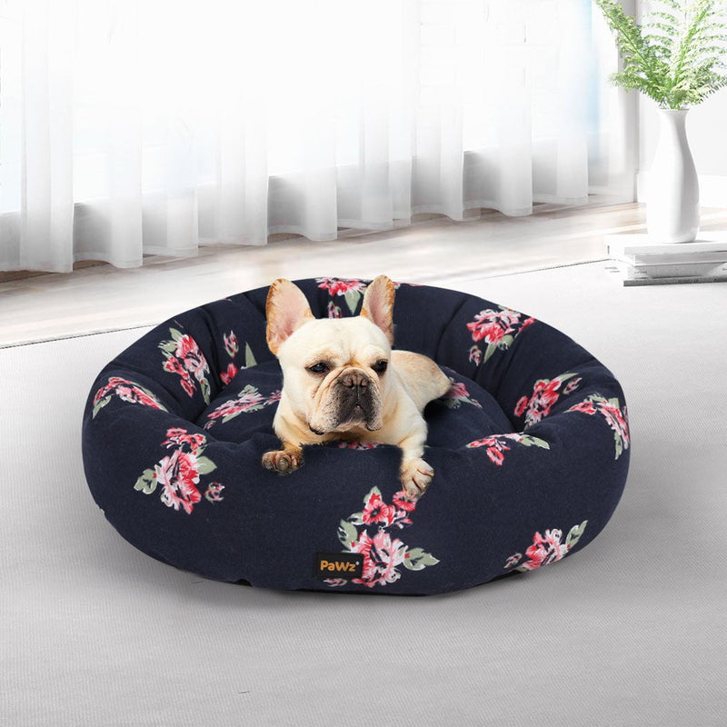 PaWz Dog Calming Bed Pet Cat Washable Portable Round Kennel Summer Outdoor M Payday Deals