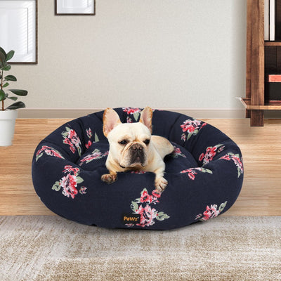 PaWz Dog Calming Bed Pet Cat Washable Portable Round Kennel Summer Outdoor M Payday Deals