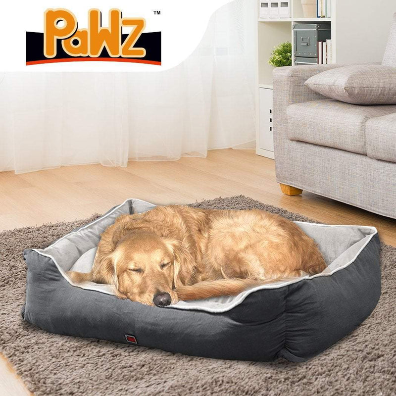 PaWz Pet Bed Mattress Dog Cat Pad Mat Puppy Cushion Soft Warm Washable 2XL Grey Payday Deals