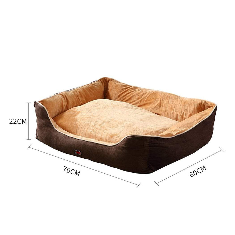 PaWz Pet Bed Mattress Dog Cat Pad Mat Puppy Cushion Soft Warm Washable M Brown Payday Deals