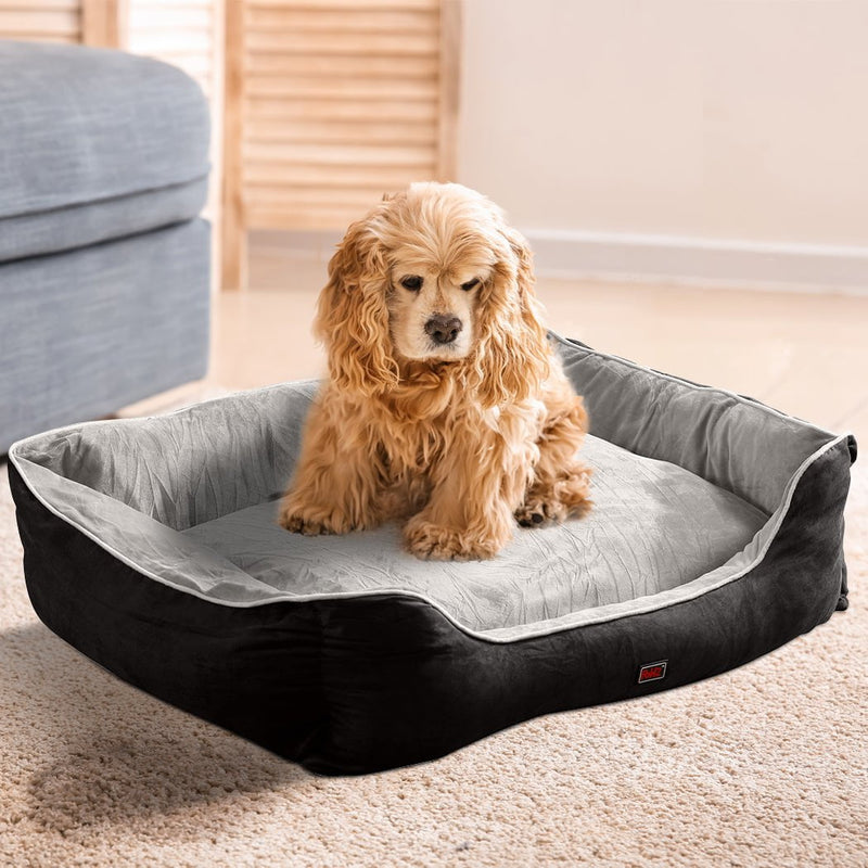 PaWz Pet Bed Mattress Dog Cat Pad Mat Puppy Cushion Soft Warm Washable M Grey Payday Deals