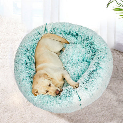 PaWz Pet Beds Dog Cat Soft Warm Kennel Round Calming Nest Cave AU Teal XXL Payday Deals