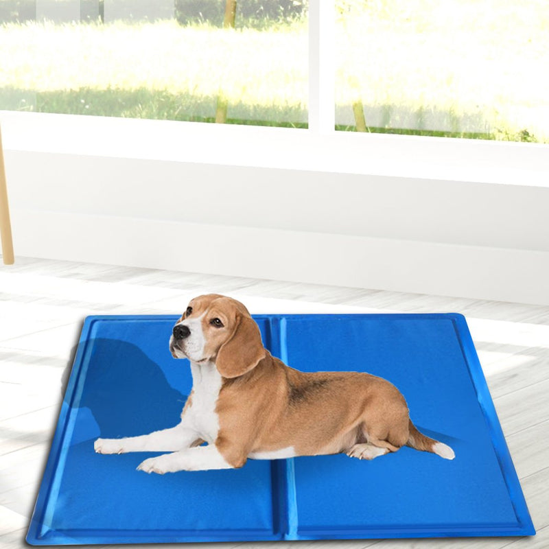PaWz Pet Cooling Mat Gel Mats Bed Cool Pad Puppy Cat Non-Toxic Beds Summer Pads 50x40 Payday Deals