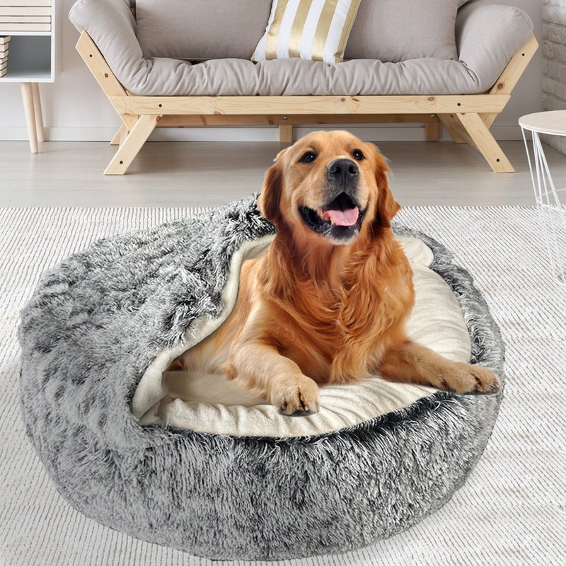 PaWz Pet Dog Calming Bed Warm Soft Plush Sleeping Removable Cover Washable XL Payday Deals