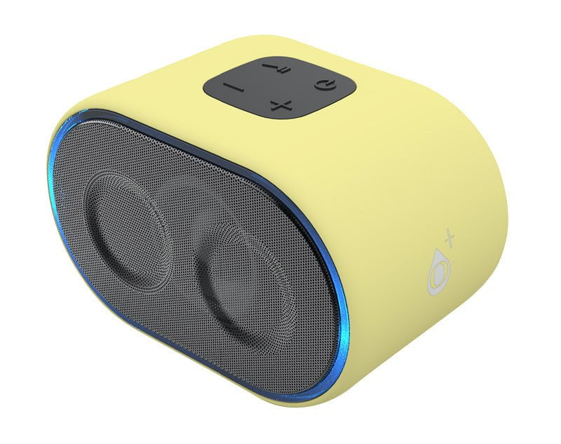 Portable Bluetooth Speaker TWS Function 300mAh Battery LED Light BTS 5.0 Energy Saving 3W Yellow NF4063 Payday Deals