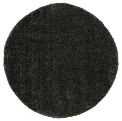 Puffy Soft Shaggy Round Rug Anthracite Grey 160x160 cm Round