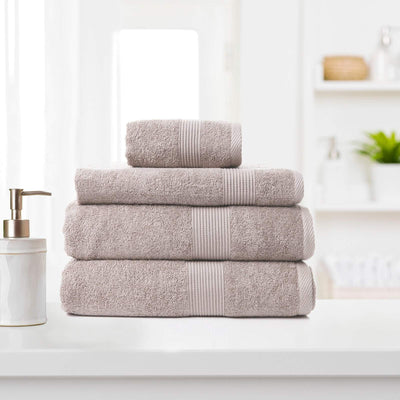 Royal Comfort 4 Piece Cotton Bamboo Towel Set 450GSM Luxurious Absorbent Plush  Champagne Payday Deals