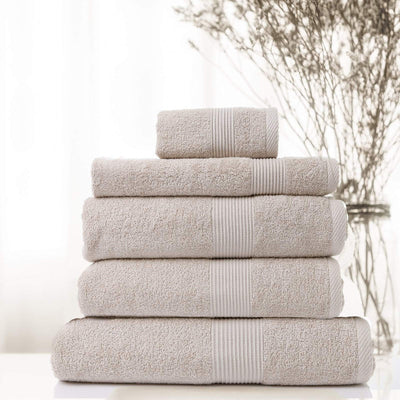 Royal Comfort Cotton Bamboo Towel 5pc Set - Beige Payday Deals