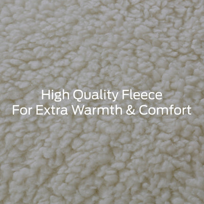 Royal Comfort Fleece Top Electric Blanket Fitted Heated Winter Underlay - Queen - White Payday Deals