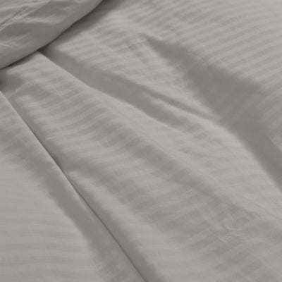Royal Comfort Kensington 1200 Thread Count 100% Cotton Stripe Quilt Cover Set - King - Grey Payday Deals