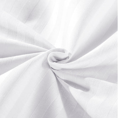 Royal Comfort Kensington 1200 Thread Count 100% Cotton Stripe Quilt Cover Set - King - White Payday Deals