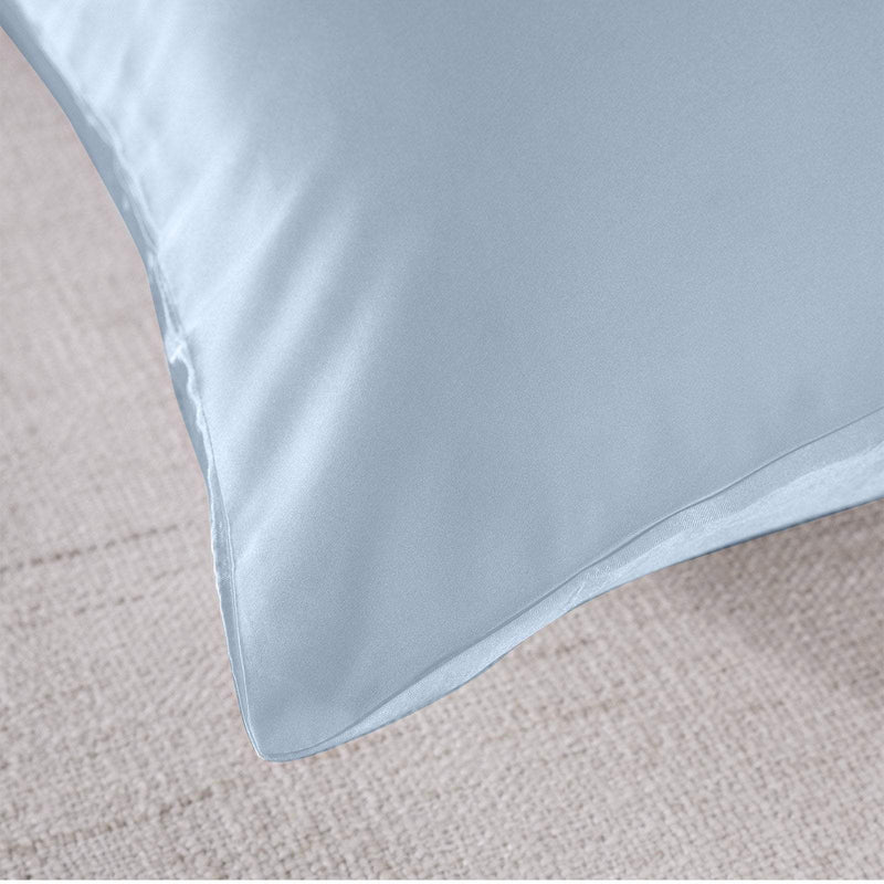 Royal Comfort Mulberry Soft Silk Hypoallergenic Pillowcase Twin Pack 51 x 76cm 51 x 76 cm Soft Blue Payday Deals