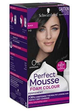 Schwarzkopf Perfect Mousse Foam Permanent Hair Colour Foam - 1-0 Black Payday Deals