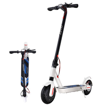 Electric Scooter Compact Portable Foldable Commuter Bike Kids Adult LED Light White