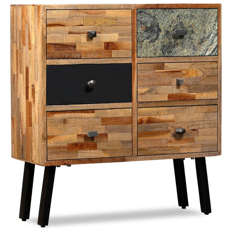 Side Cabinet with 6 Drawers 70x30x76 cm Solid Reclaimed Teak Payday Deals