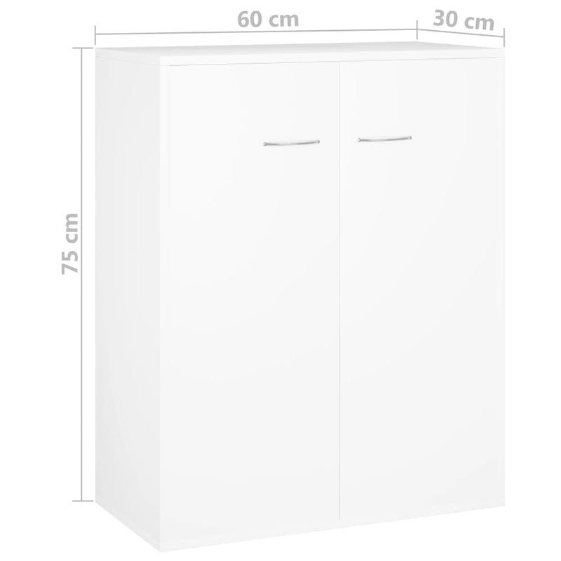 Sideboard White 60x30x75 cm Chipboard Payday Deals