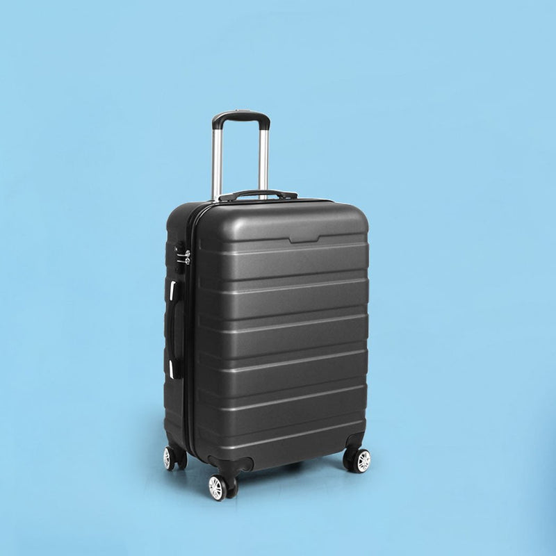 Slimbridge 24" Luggage Suitcase Trolley Travel Packing Lock Hard Shell Dark Grey Payday Deals