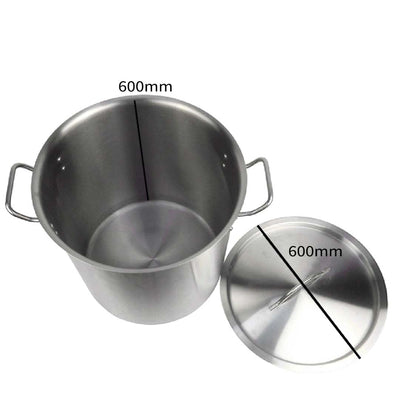 SOGA Stock Pot 170L Top Grade Thick Stainless Steel Stockpot 18/10 Without Lid Payday Deals