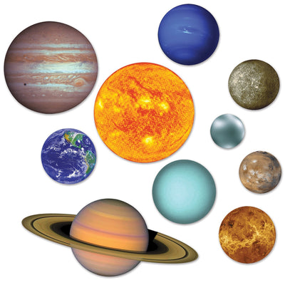 Space Party Supplies Solar System Cutouts 10 pack