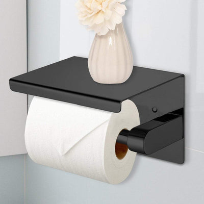 Stainless Steel Toilet Paper Roll Holder Storage Hooks Bathroom Washroom