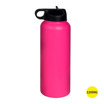 Stainless Steel Water Bottle Vacuum Insulated Thermos Double Wall with Straw Payday Deals