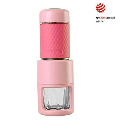 STARESSO Coffee Maker Red Dot Award Winner Portable Espresso Cappuccino Quick Cold Brew Manual Coffee Maker Machines All in One - Pink Payday Deals